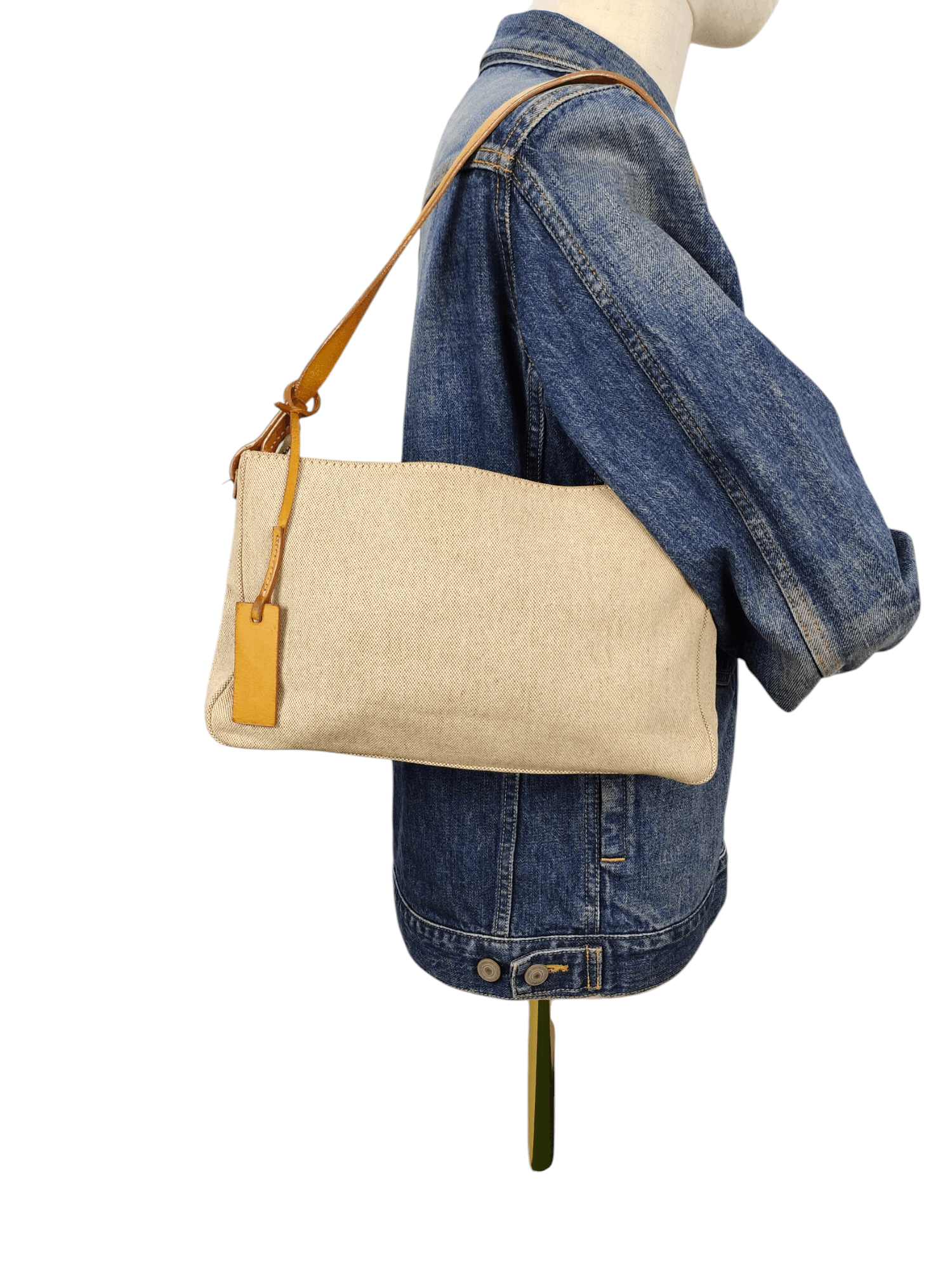 Junko Shimada Vintage Junko Shimada Japan Canvas Mix Leather Shoulder Bag Size ONE SIZE - 1 Thumbnail
