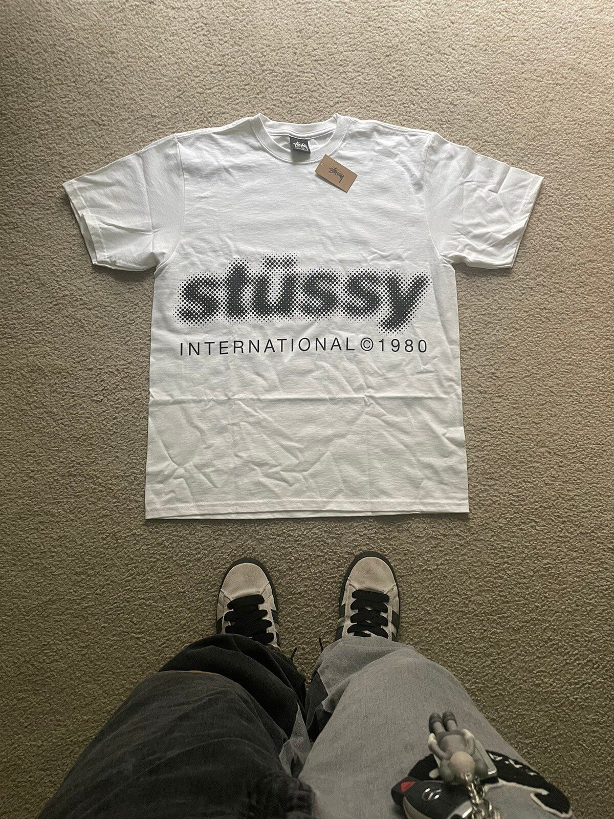 Pre-owned Stussy X Vintage Stussy Blur Tee In White