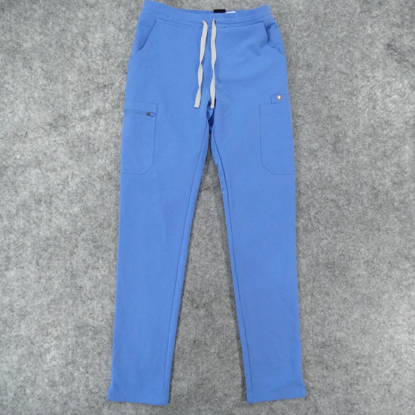 Vintage FIGS Scrub Pants Womens XS Blue w Drawstring Technical Collection Size 26" / US 2 / IT 38 - 2 Thumbnail
