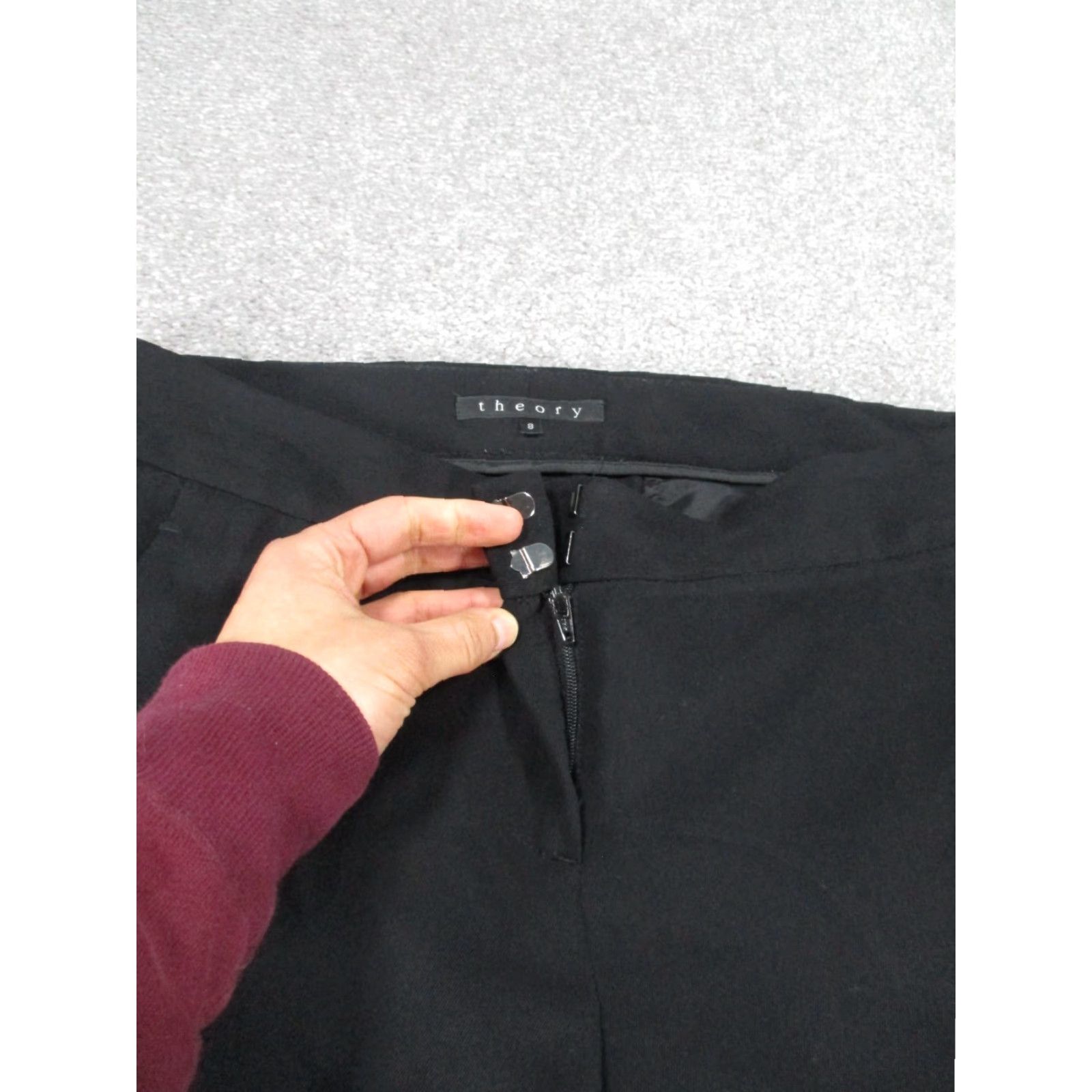 Theory Theory Dress Pants Womens 8 Jeldra Black Wool Blend Flare Size 30" / US 8 / IT 44 - 5 Thumbnail
