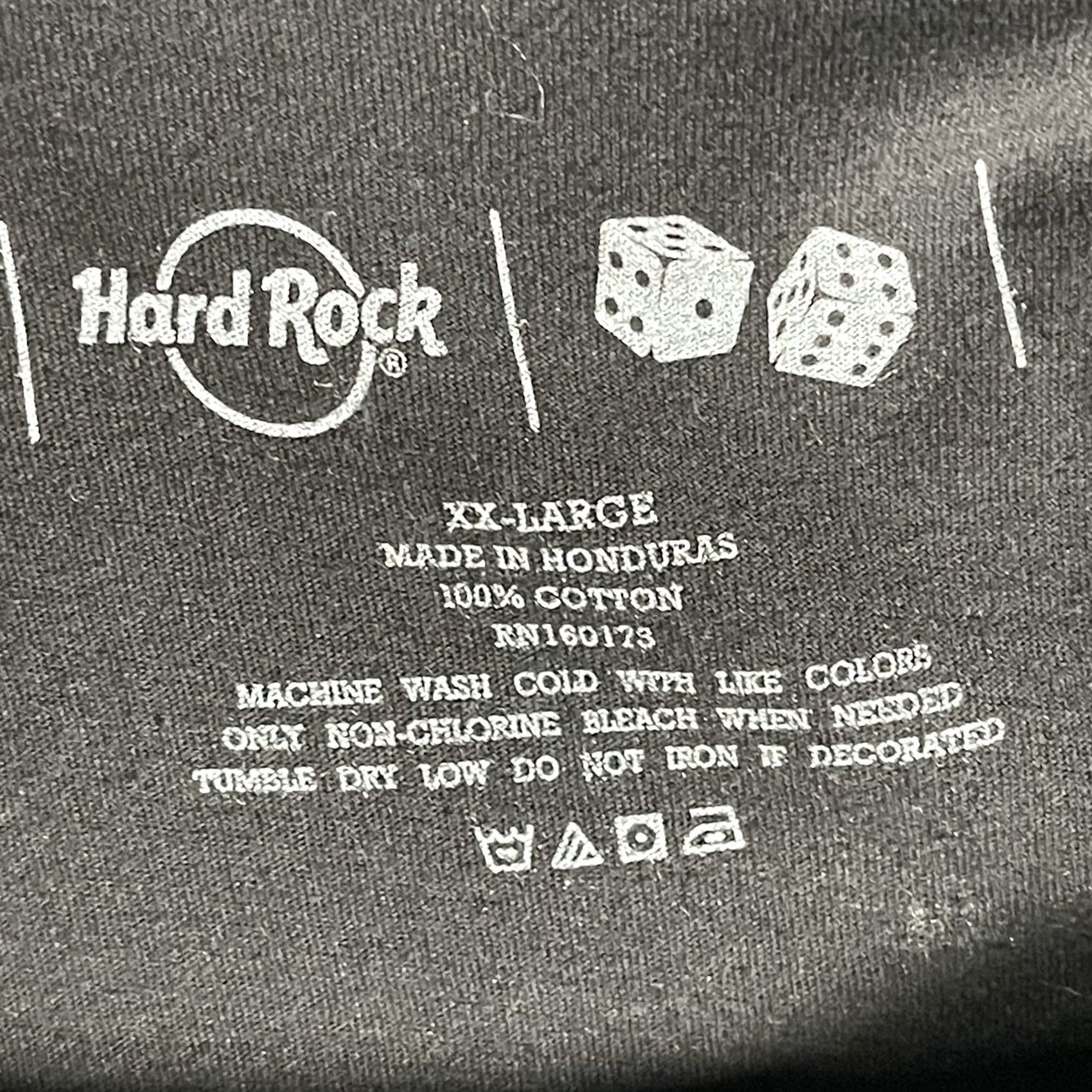 Hard Rock Cafe Hard Rock T-Shirt Shirt 2XL Mens Black Short Sleeve Skull Card Graphic Print Vintage No Size US 39 - 5 Thumbnail