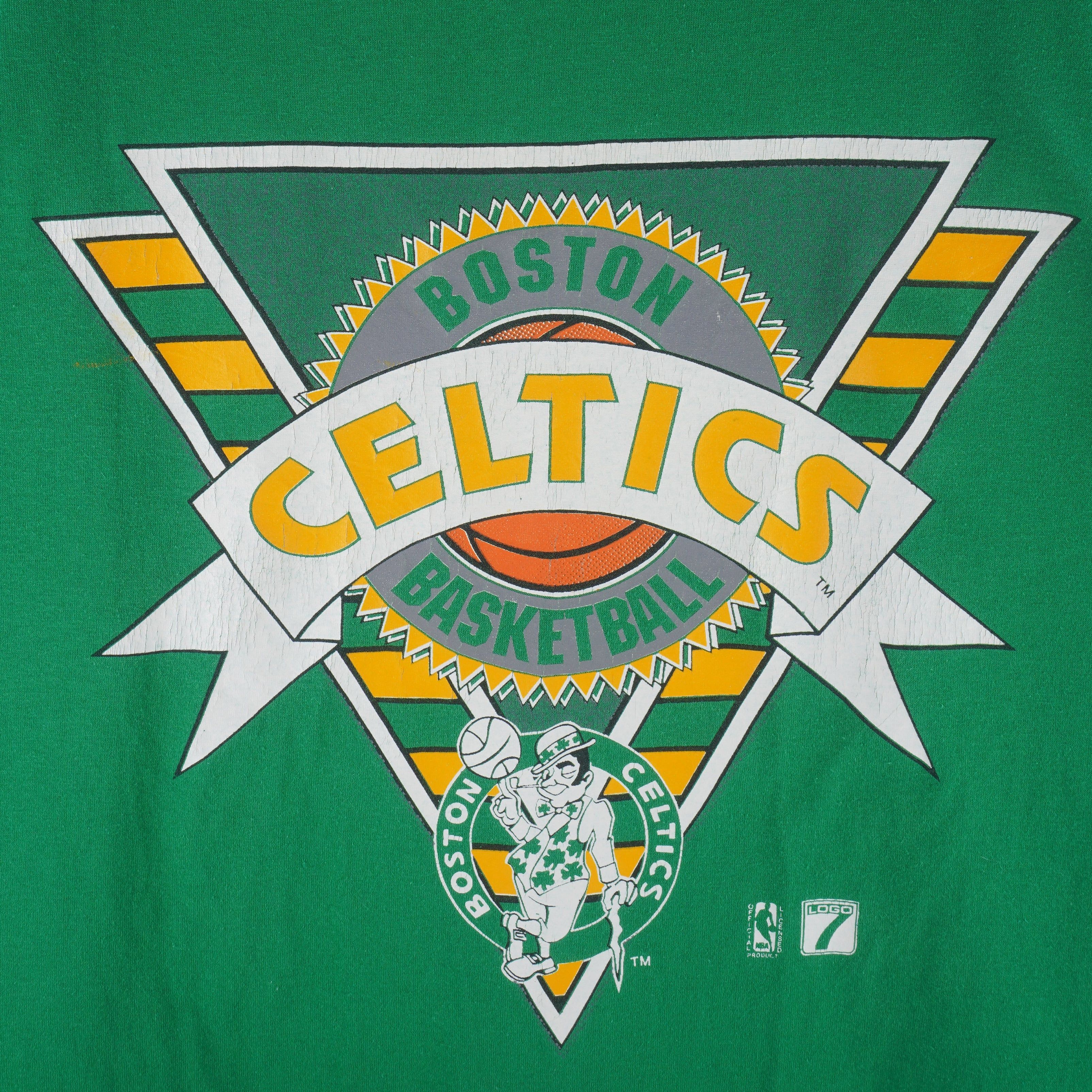 NBA (Stedman) - Boston Celtics Spell-Out T-Shirt 1990s Size US M / EU 48-50 / 2 - 3 Thumbnail