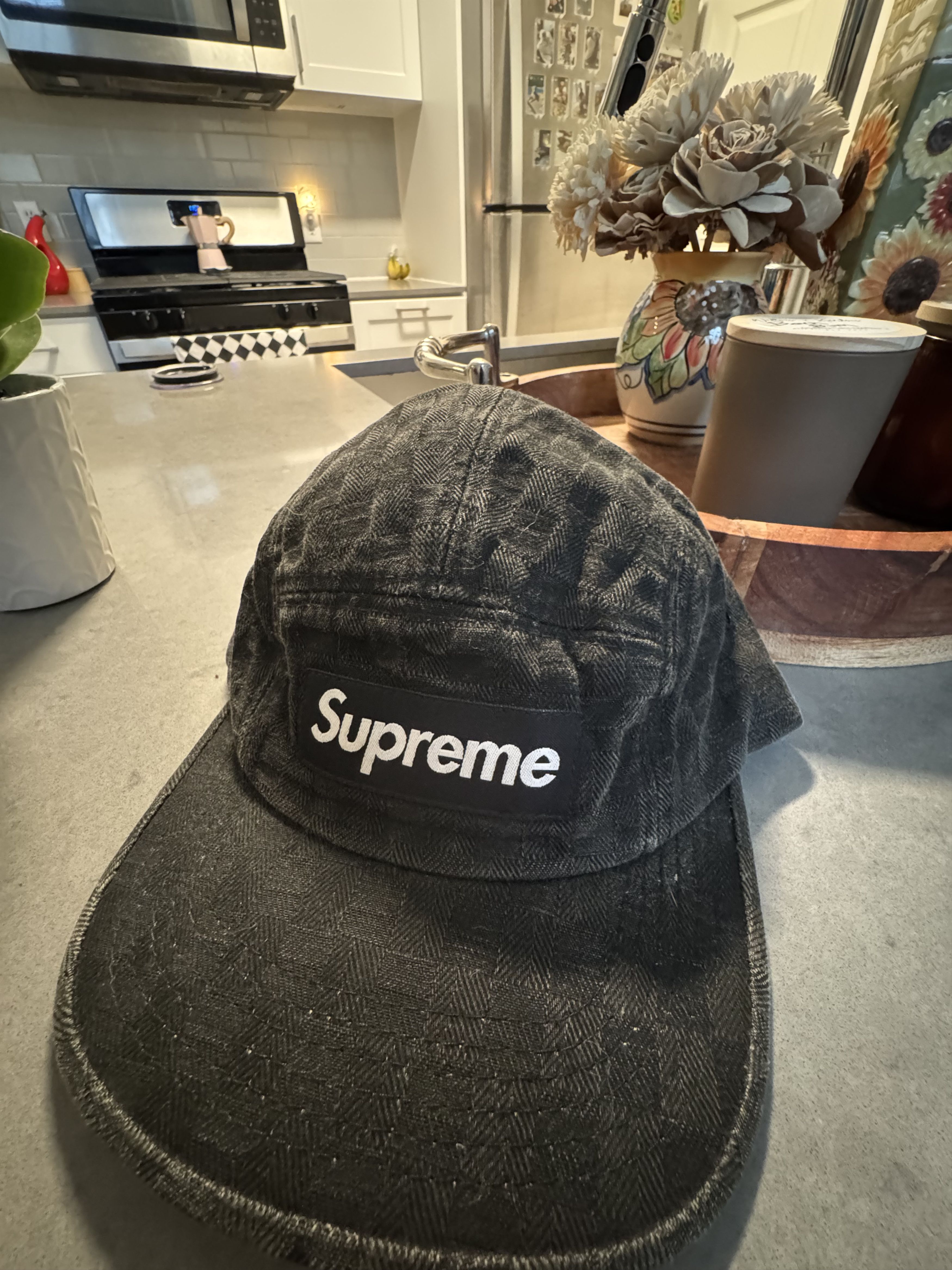 Supreme Surpeme Checker Camp Cap Size ONE SIZE - 2 Thumbnail