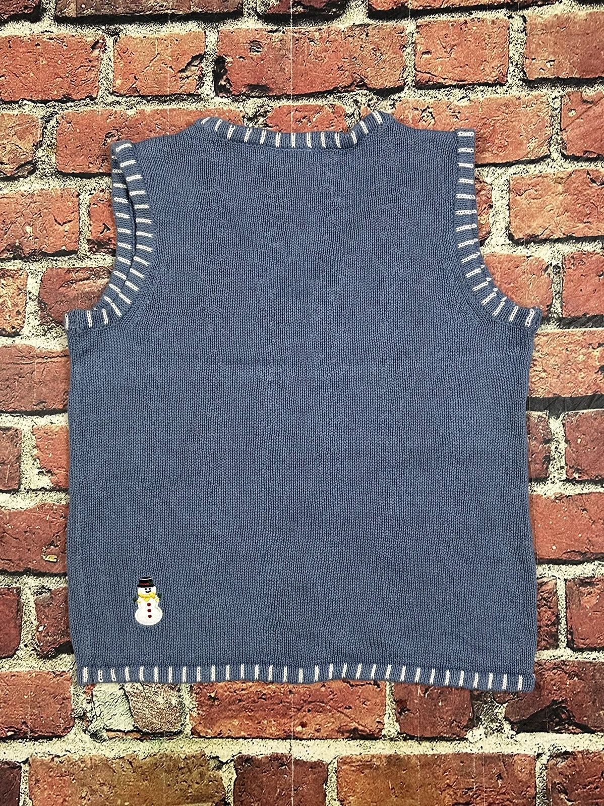 Holiday Brand Holiday Editions Christmas Sweater Vest Granny Snowman Santa Size M / US 6-8 / IT 42-44 - 3 Thumbnail