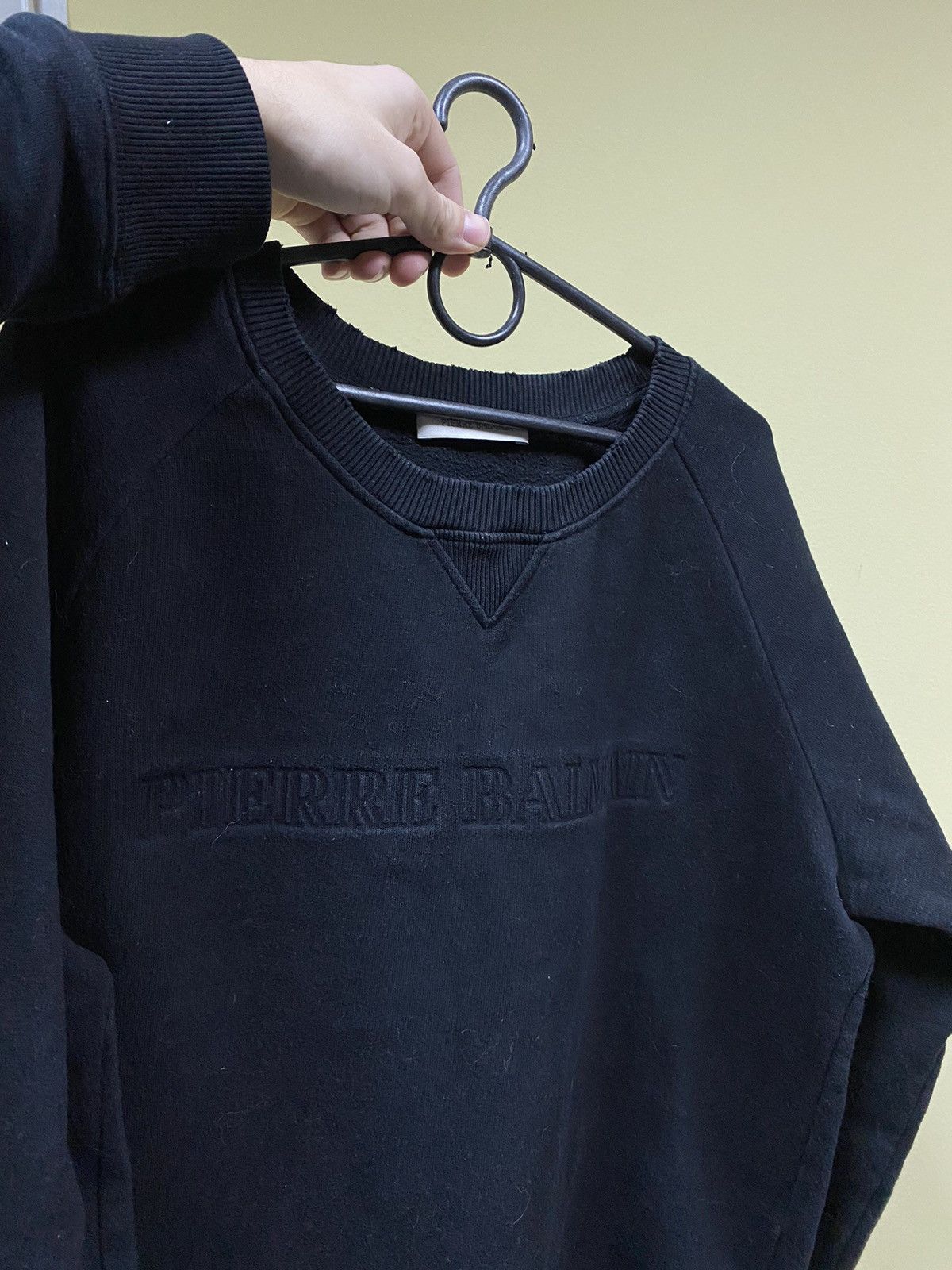 Balmain Pierre Balmain Big Logo Black Sweatshirt Size US L / EU 52-54 / 3 - 4 Thumbnail