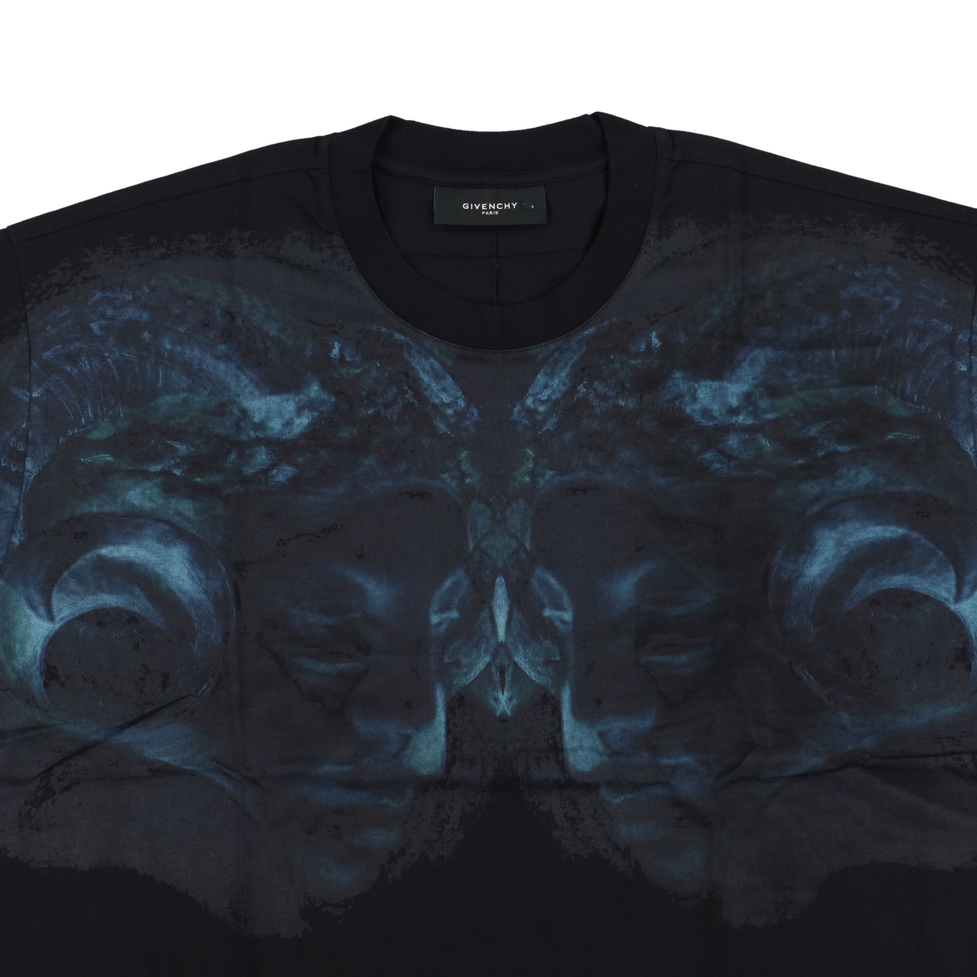 Givenchy Black Rams Head Print Oversized T-Shirt Size US M / EU 48-50 / 2 - 2 Thumbnail
