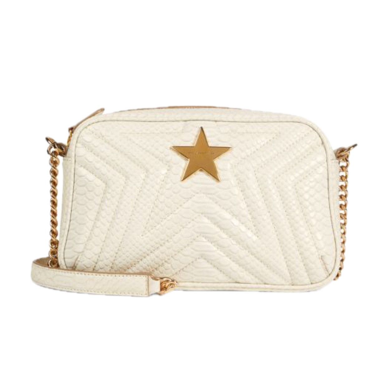Stella McCartney Stella McCartney White Python Embossed Star Crossbody Bag Size ONE SIZE - 1 Thumbnail