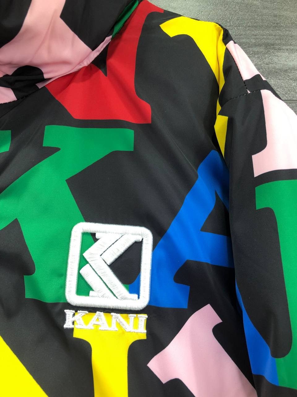 Vintage Mens Karl Kani Retro Reversible Block Puffer Jacket Size US XS / EU 42 / 0 - 3 Thumbnail