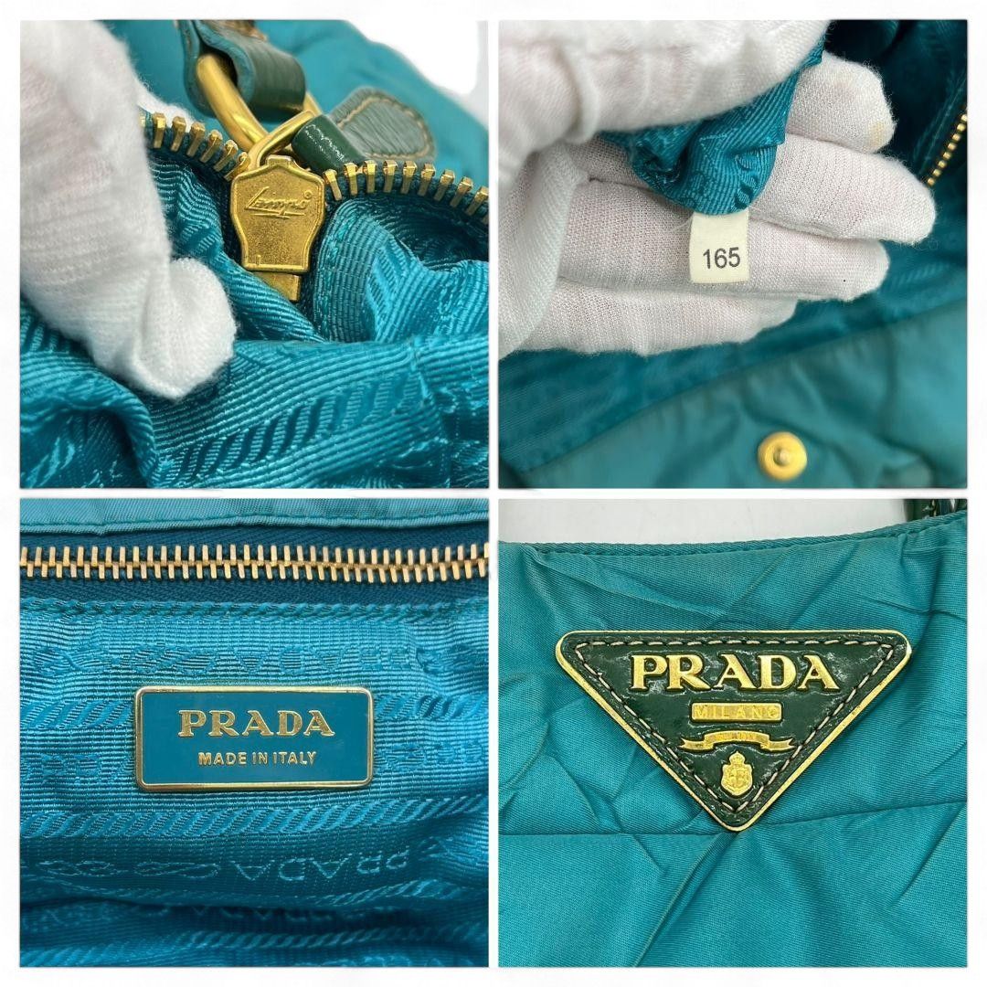 Prada Prada - Turquoise Tessuto City Nylon Handbag 2way Size ONE SIZE - 9 Thumbnail