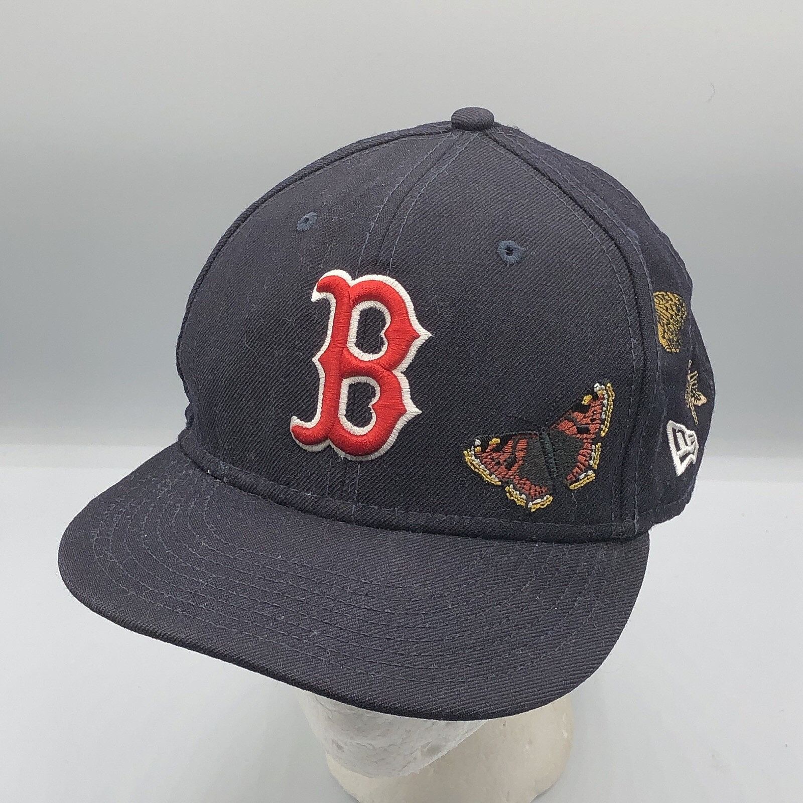 New Era New Era FELT Boston Red Sox Fitted Butterfly Garden Wool Hat Size ONE SIZE - 14 Thumbnail