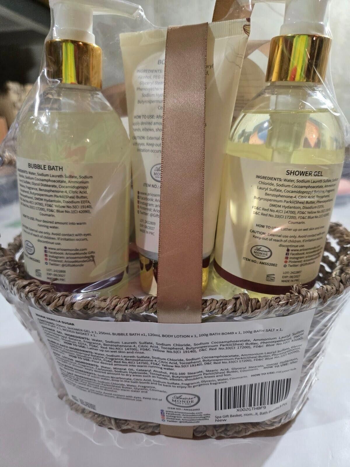 Designer Bath & Body Warm Vanilla Sugar Spa Basket Gifts for Women Size ONE SIZE - 6 Thumbnail