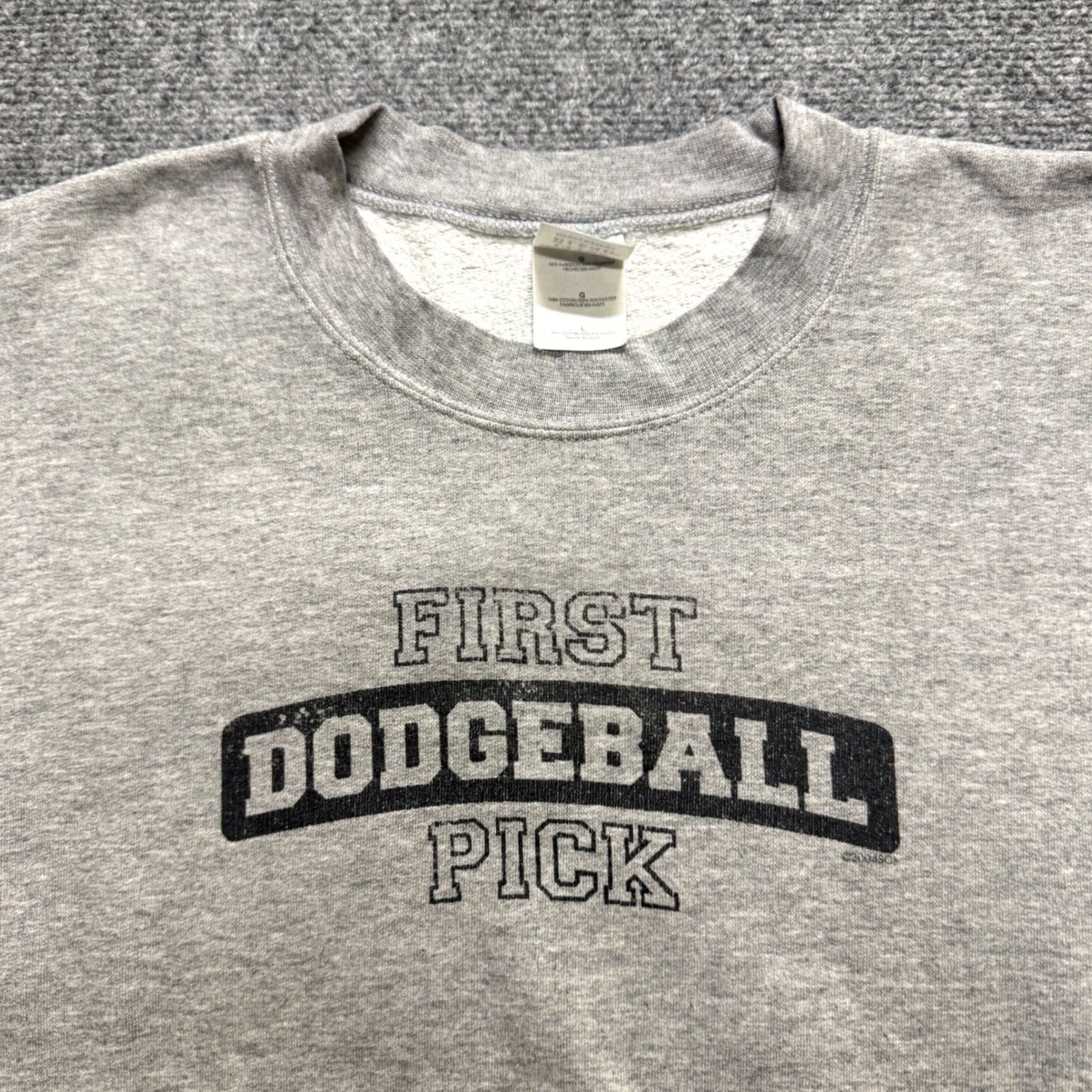 Gildan VINTAGE Dodge Ball Pullover Sweatshirt Mens L Gildan Ultra Cotton Heather Grey 90s Size US L / EU 52-54 / 3 - 6 Thumbnail