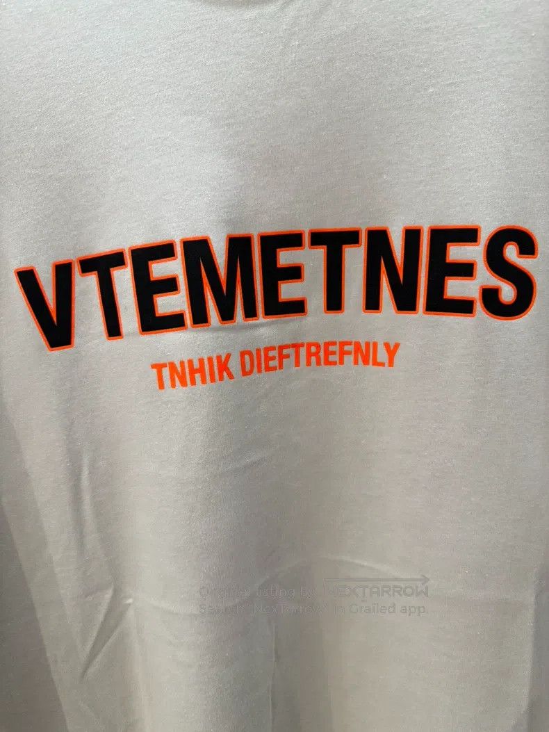 Vetements VETEMENTS Beige Men's Short Sleeve T-Shirt Size US M / EU 48-50 / 2 - 2 Thumbnail