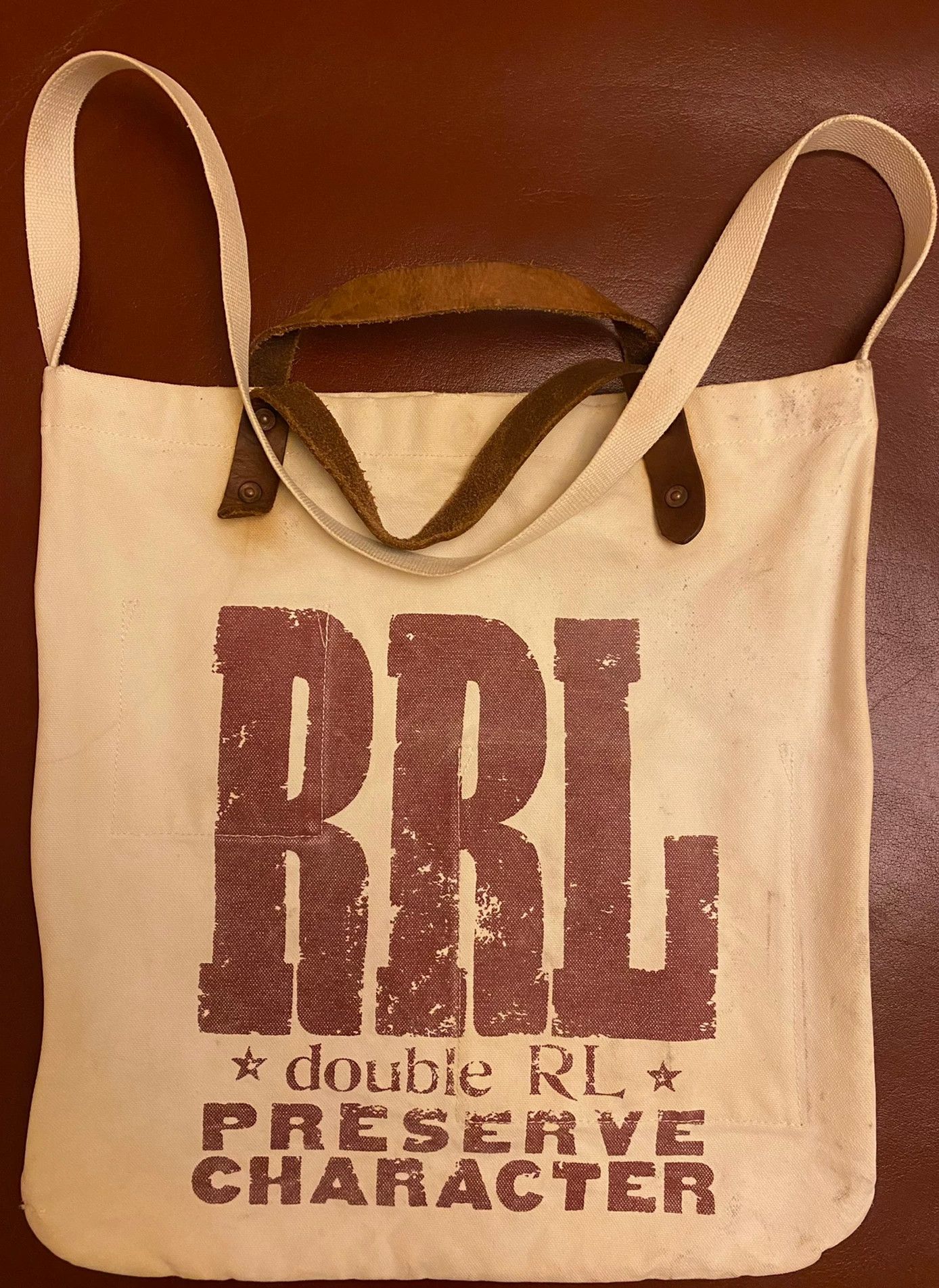 RRL Ralph Lauren RRL Early Classic Logo Double RL Tote Size ONE SIZE - 1 Thumbnail