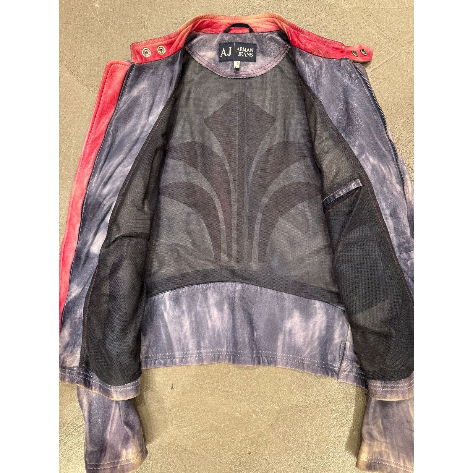00s ARMANI psychedelic leather jacket