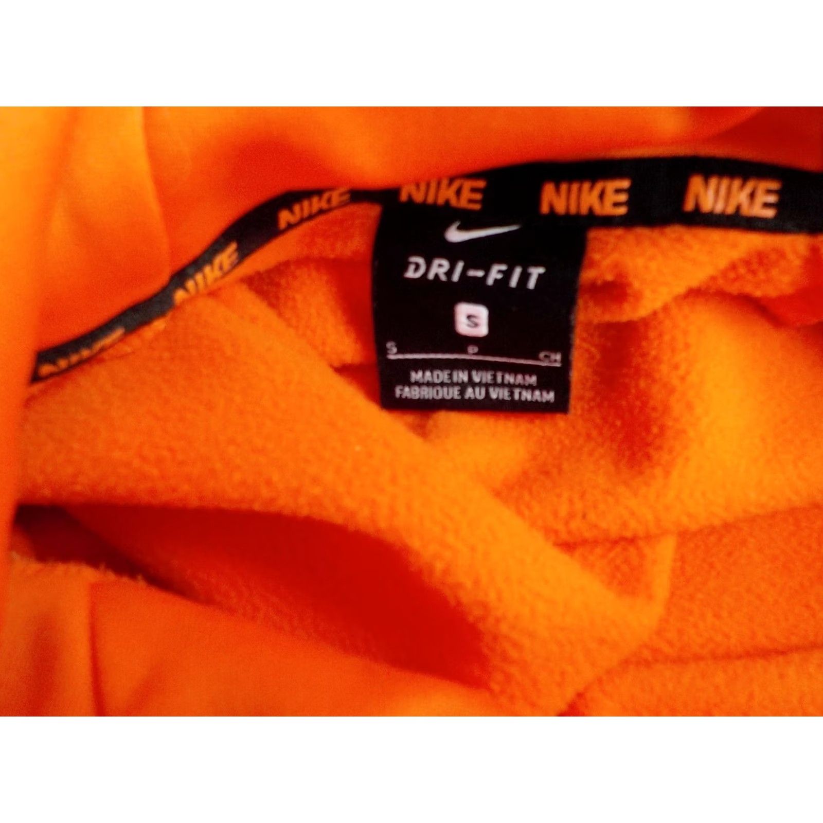 Nike VINTAGE Nike Dri-Fit Hoodie Shirt Womens Orange Kangaroo Pocket Small Size S / US 4 / IT 40 - 6 Thumbnail