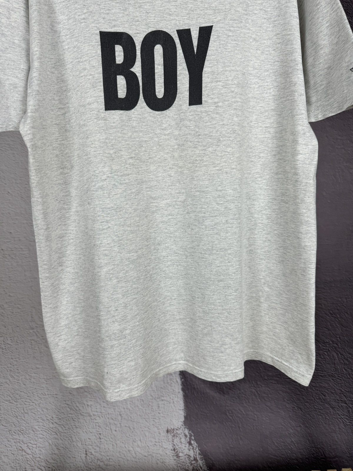Boy London Hanes Boy London Vintage 90s grey big logo tee shirt Size US XL / EU 56 / 4 - 10 Thumbnail