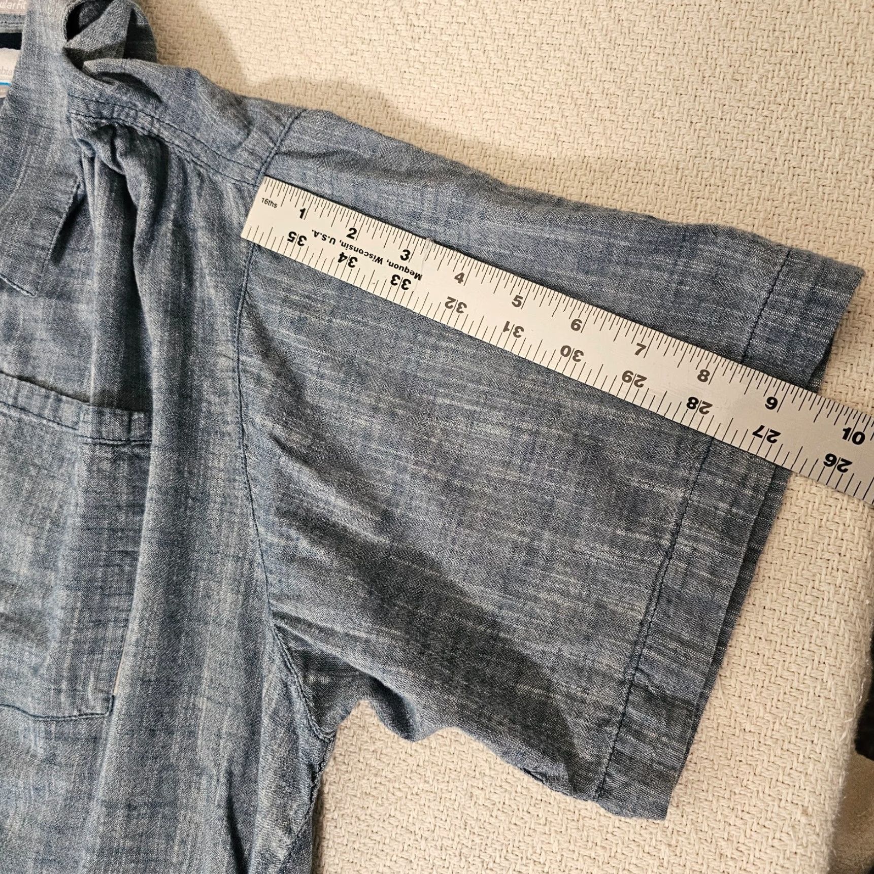 Vintage Columbia Shirt Men XL Button-Down Short Sleeve Heather Blue Outdoors Hiking Fish Casual Workwear Size US XL / EU 56 / 4 - 7 Thumbnail