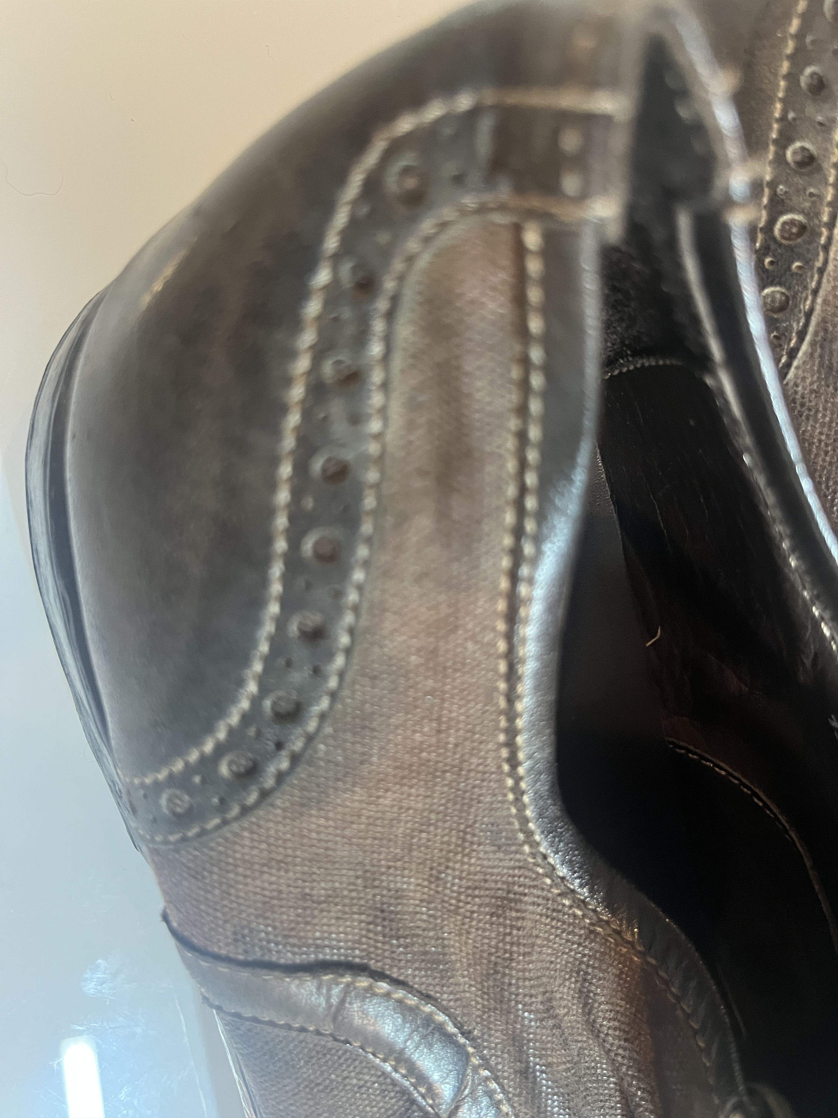 John Varvatos Varvatos Made in Italy Wingtip Laceless Brogue Style 1364 Size US 11 / EU 44 - 7 Thumbnail