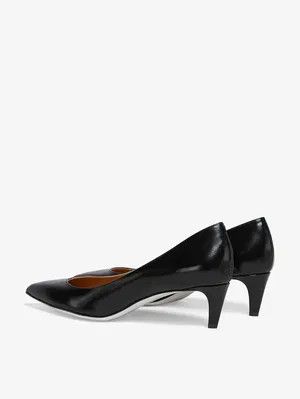 Marni oc11z0525 Rhythm Pointed Toe Leather Courts in Black Size US 9 / IT 39 - 3 Thumbnail