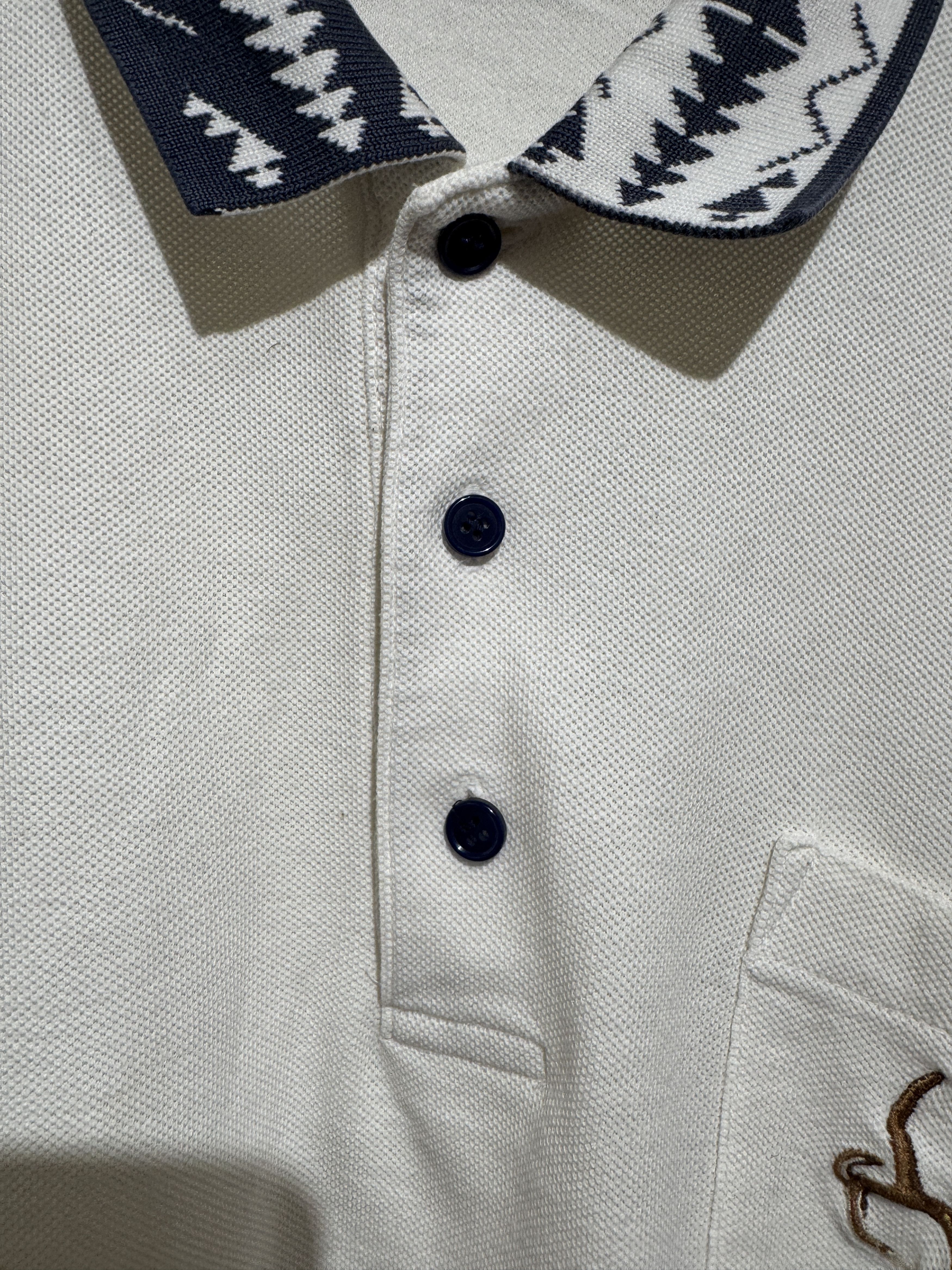Kenzo Vintage Kenzo Golf Polo Shirt – Ivory with Embroidered Stag Size US S / EU 44-46 / 1 - 3 Thumbnail