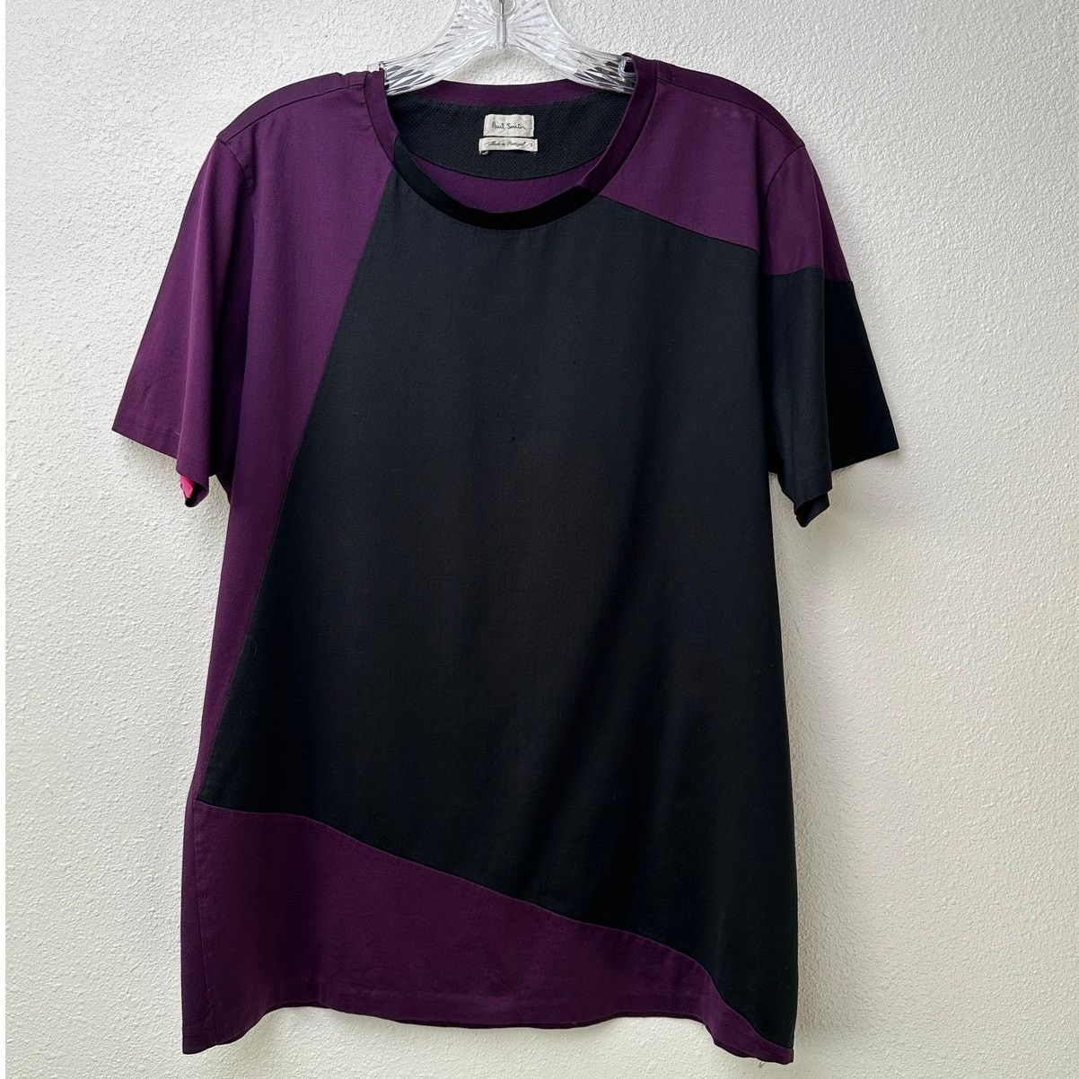 Paul Smith Paul Smith Tee Black Purple Womens US L Colorblock Size L / US 10 / IT 46 - 2 Thumbnail