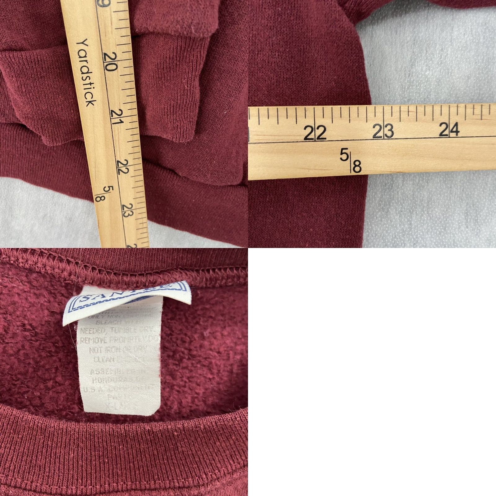 Vintage VINTAGE Santee Sweatshirt Pullover Maroon Adult XL Crew Neck 90s Gothic Funny Logo Cotton Blend Size US XL / EU 56 / 4 - 8 Thumbnail