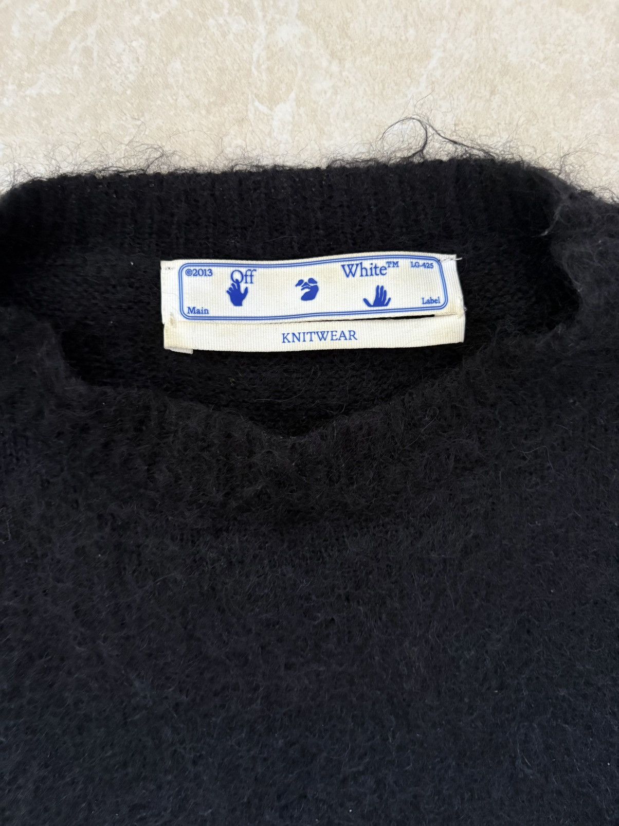 Off-White off white Mohair diag brushed knitwear Size US M / EU 48-50 / 2 - 2 Thumbnail