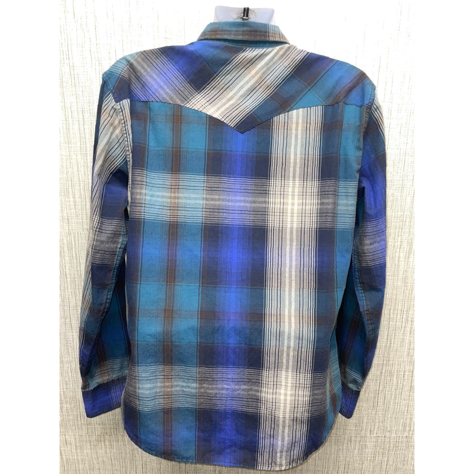 Levi's VINTAGE Levi's Men's Long Sleeve Plaid Button-Down Shirt XL Blue Size US XL / EU 56 / 4 - 5 Thumbnail