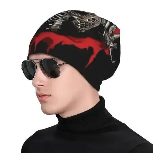 Ring Of Fire Skeleton Skull Terror Spring Beanie Cap Size ONE SIZE - 4 Thumbnail