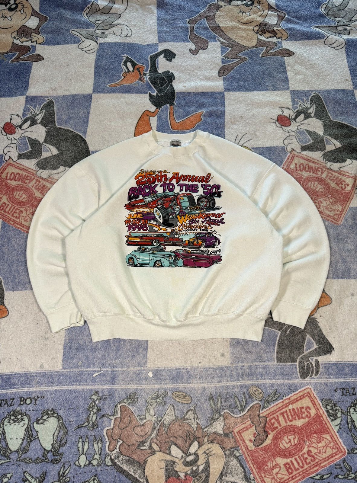 Vintage Vintage back to the fifties crewneck sweatshirt Size US XL / EU 56 / 4 - 1 Thumbnail