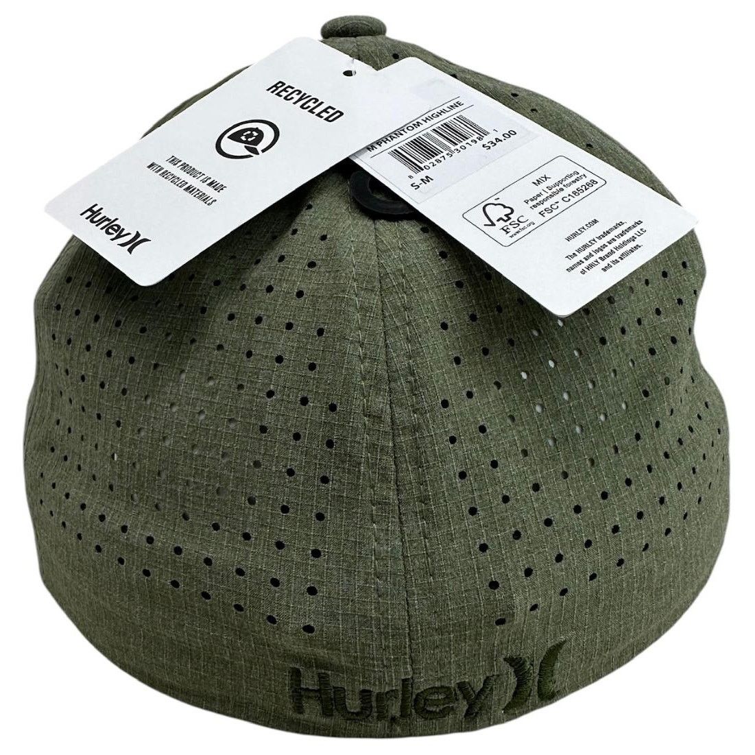Hurley Hurley Men's Hat Phantom Highline Ripstop H2O DRI Flex Fit Size ONE SIZE - 3 Thumbnail