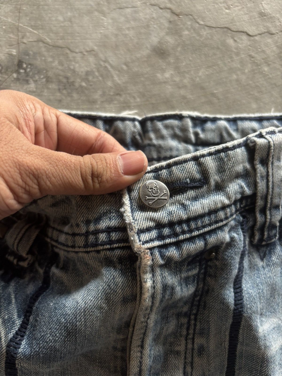 If Six Was Nine ARMY OF NO distressed japanese denim grunge punk stone wash Size US 32 / EU 48 - 3 Thumbnail