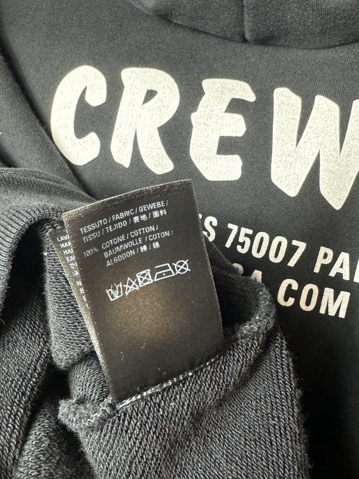 Balenciaga Balenciaga Crew Logo Spellout Black Hoodie Size US M / EU 48-50 / 2 - 9 Thumbnail