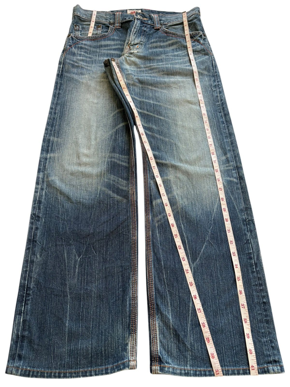 Edwin Exclusive Vintage Edwin 424 Faded Wash Loose Baggy Jeans Size US 32 / EU 48 - 13 Thumbnail