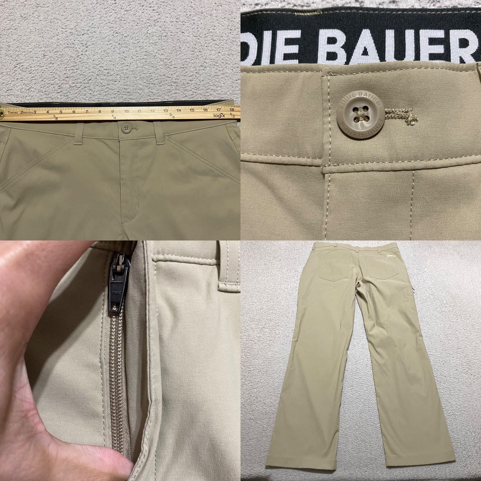 Eddie Bauer Eddie Bauer Mens Pants Beige 36x32 Straight Chino Cargo 5-Pocket Regular Nylon Spandex Outdoor Hiking Rainer Tech Casual Travel Womens Mens Boys Girls Size US 36 / EU 52 - 8 Thumbnail