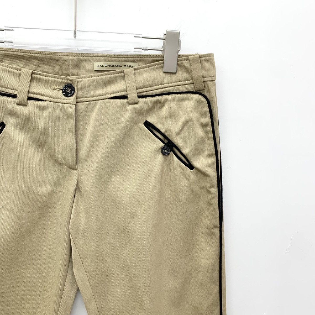 Balenciaga Balenciaga Brown Cotton Casual Trousers K26WX Size 27" / US 4 / IT 40 - 3 Thumbnail