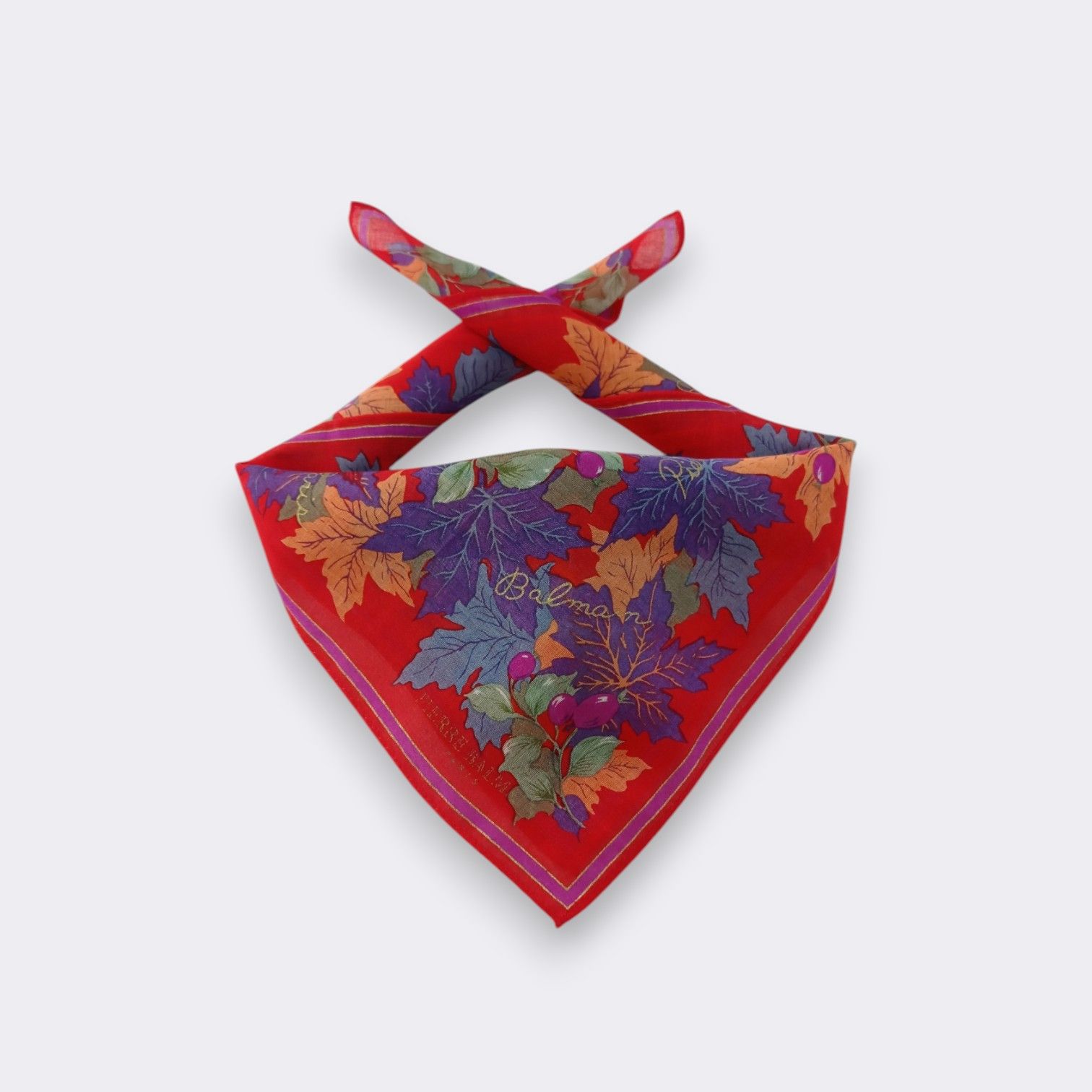 Pierre Balmain × Vintage Vintage Pierre Balmain Handkerchief Neckerchief H241I Size ONE SIZE - 1 Thumbnail
