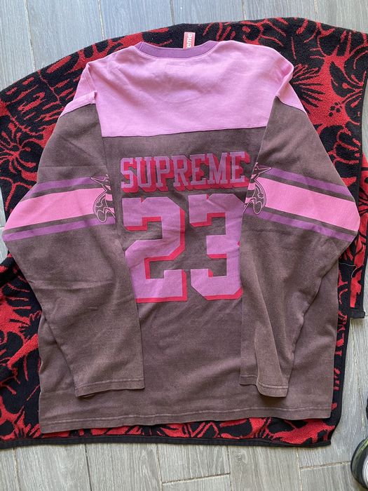 Supreme Supreme Bumblebee L/S Football Top brown size XXL | Grailed