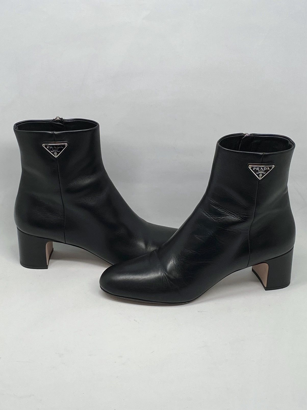 Prada Prada Leather Zip Ankle-Booties Size US 7 / IT 37 - 1 Thumbnail