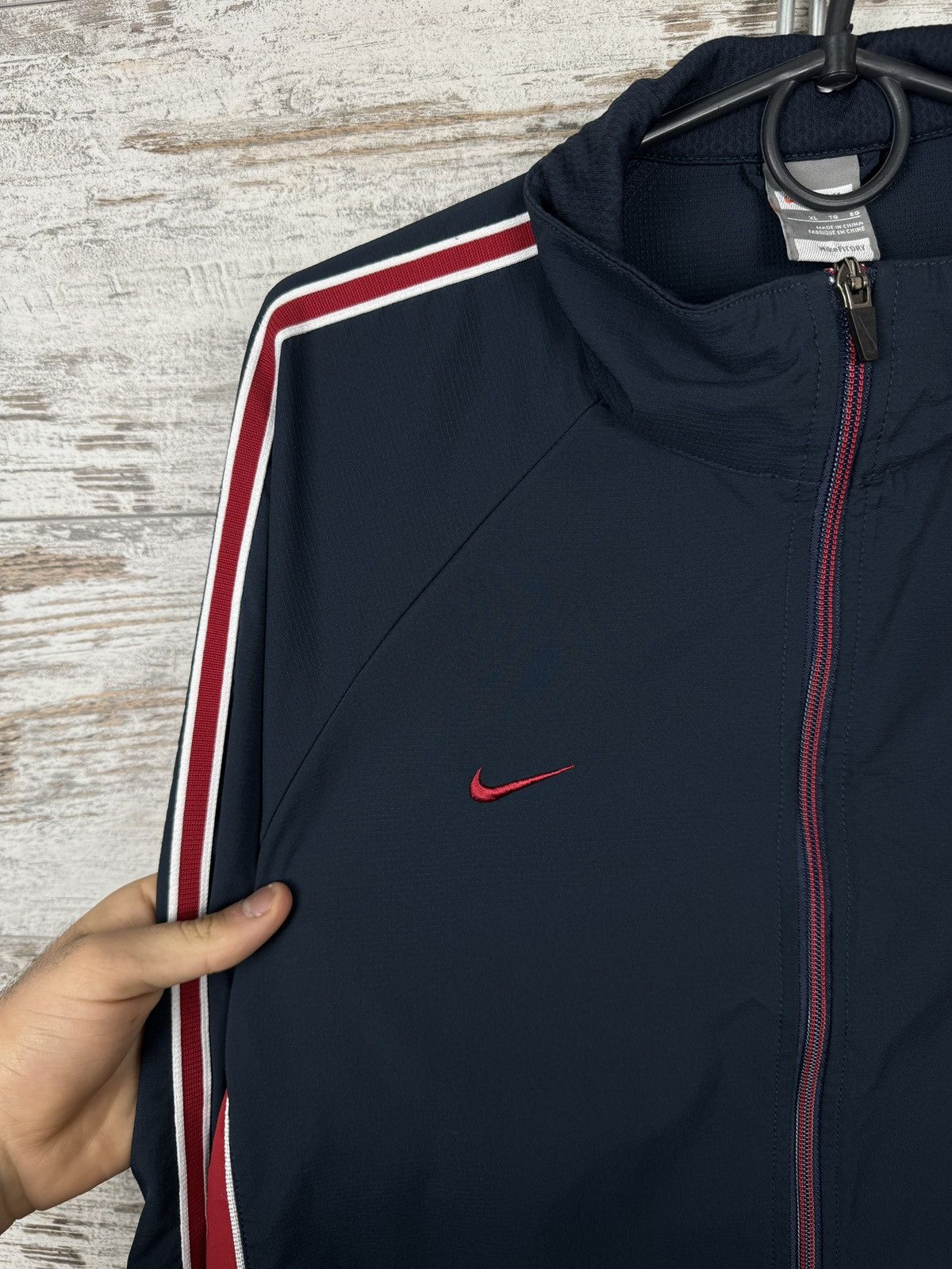 Nike Mens Vintage Nike track jacket navy swoosh drill Olympic Size US L / EU 52-54 / 3 - 9 Thumbnail