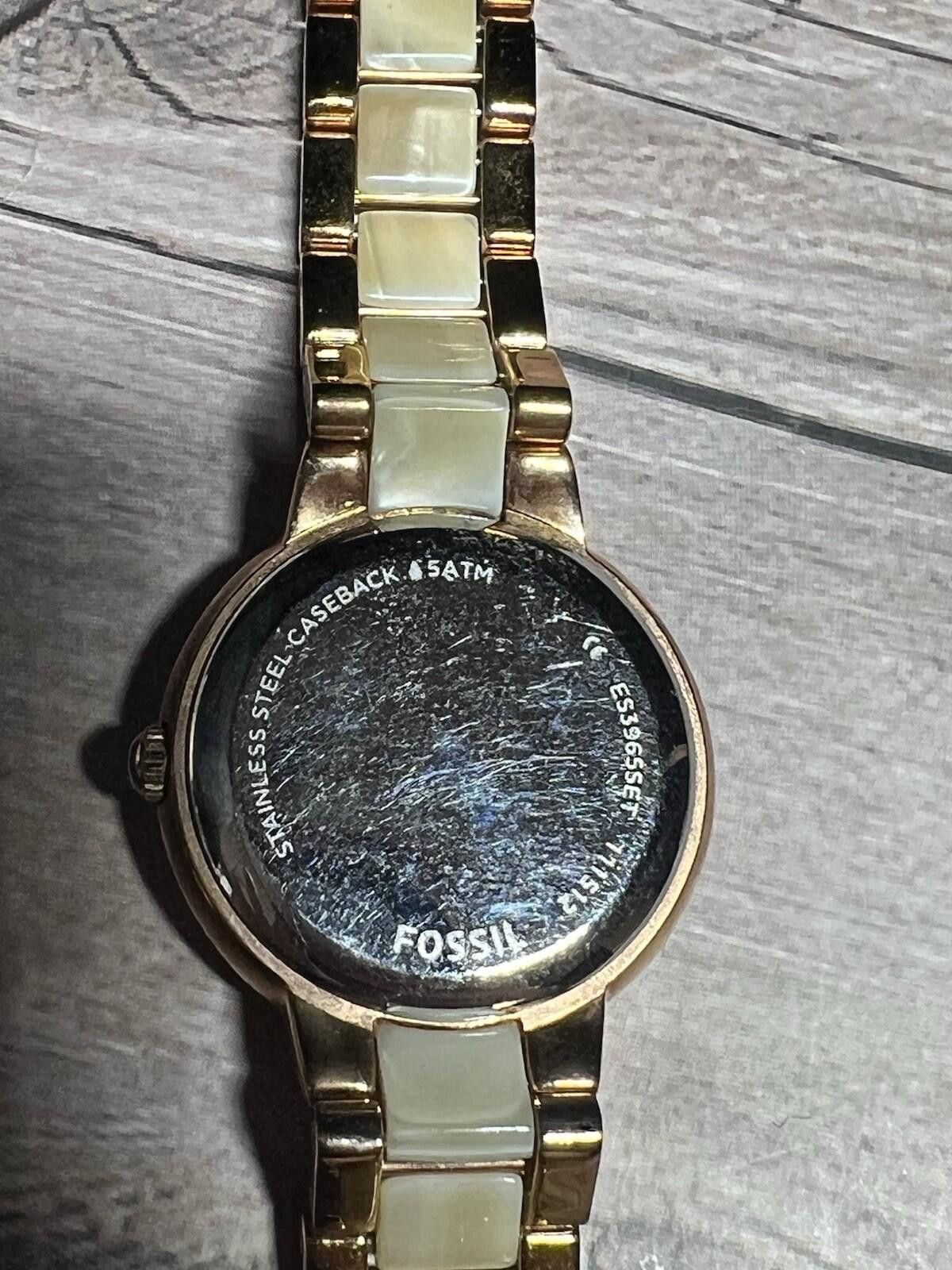 Fossil Women's Fossil Virginia Crystallized Rose Gold Watch Size ONE SIZE - 6 Thumbnail