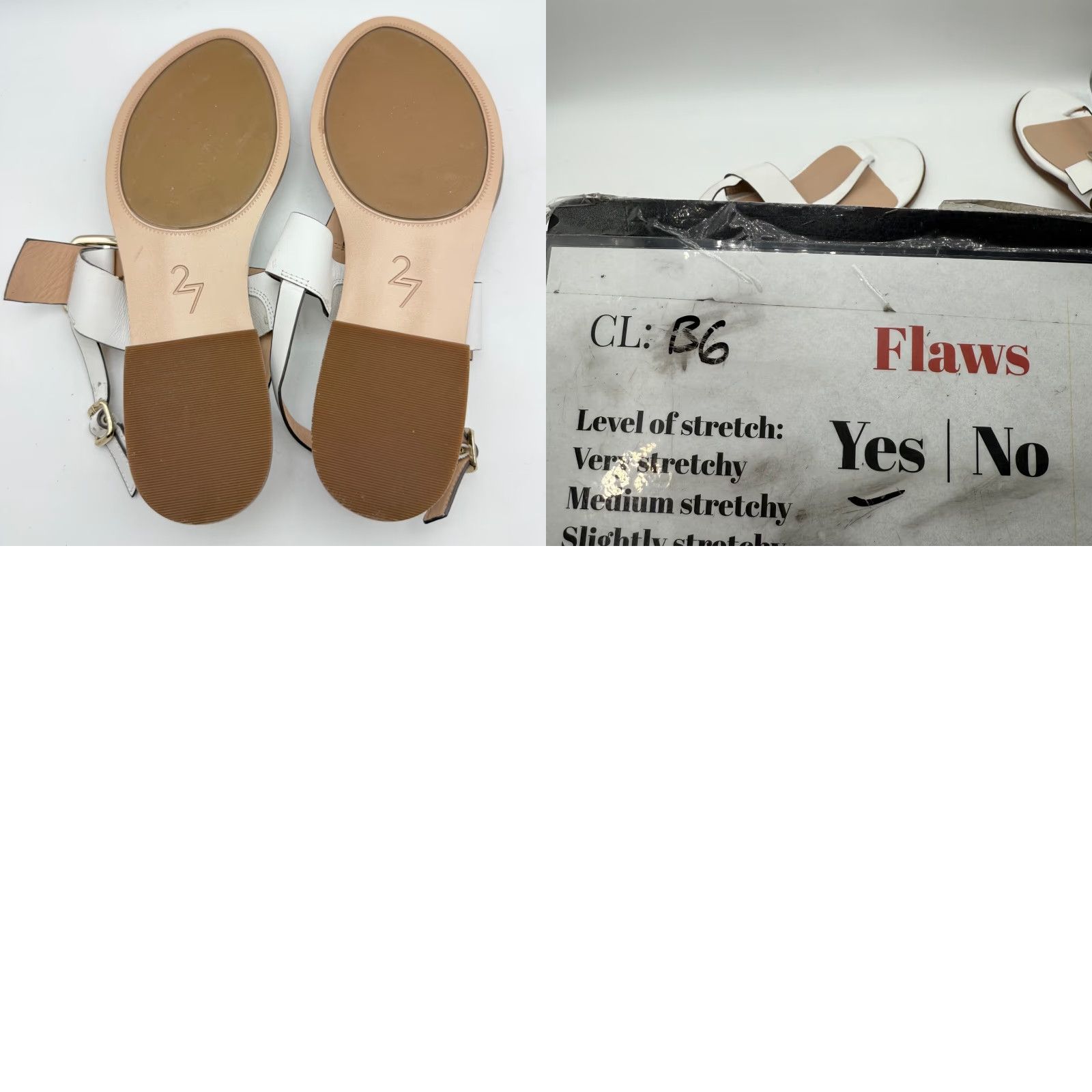 Vintage 27 Edit Womens Erika Slingback Sandals Size 9 White Leather Sandal Slip-On Slingback Womens Shoes US9 Size US 9 / IT 39 - 9 Thumbnail