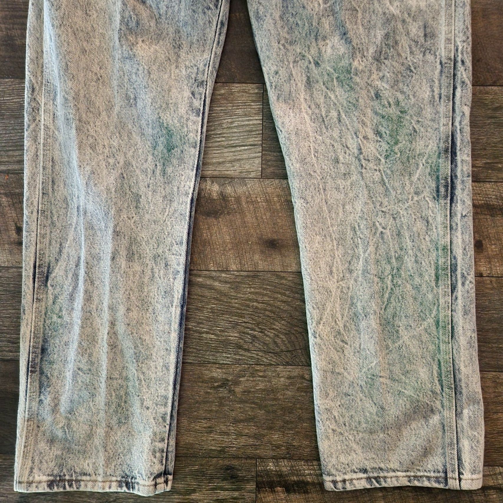 Wrangler VINTAGE Wrangler Jeans Acid Lava Wash 40x30 Made USA 90s NWT Denim Tailored Mens Boys? Size US 40 / EU 56 - 2 Thumbnail