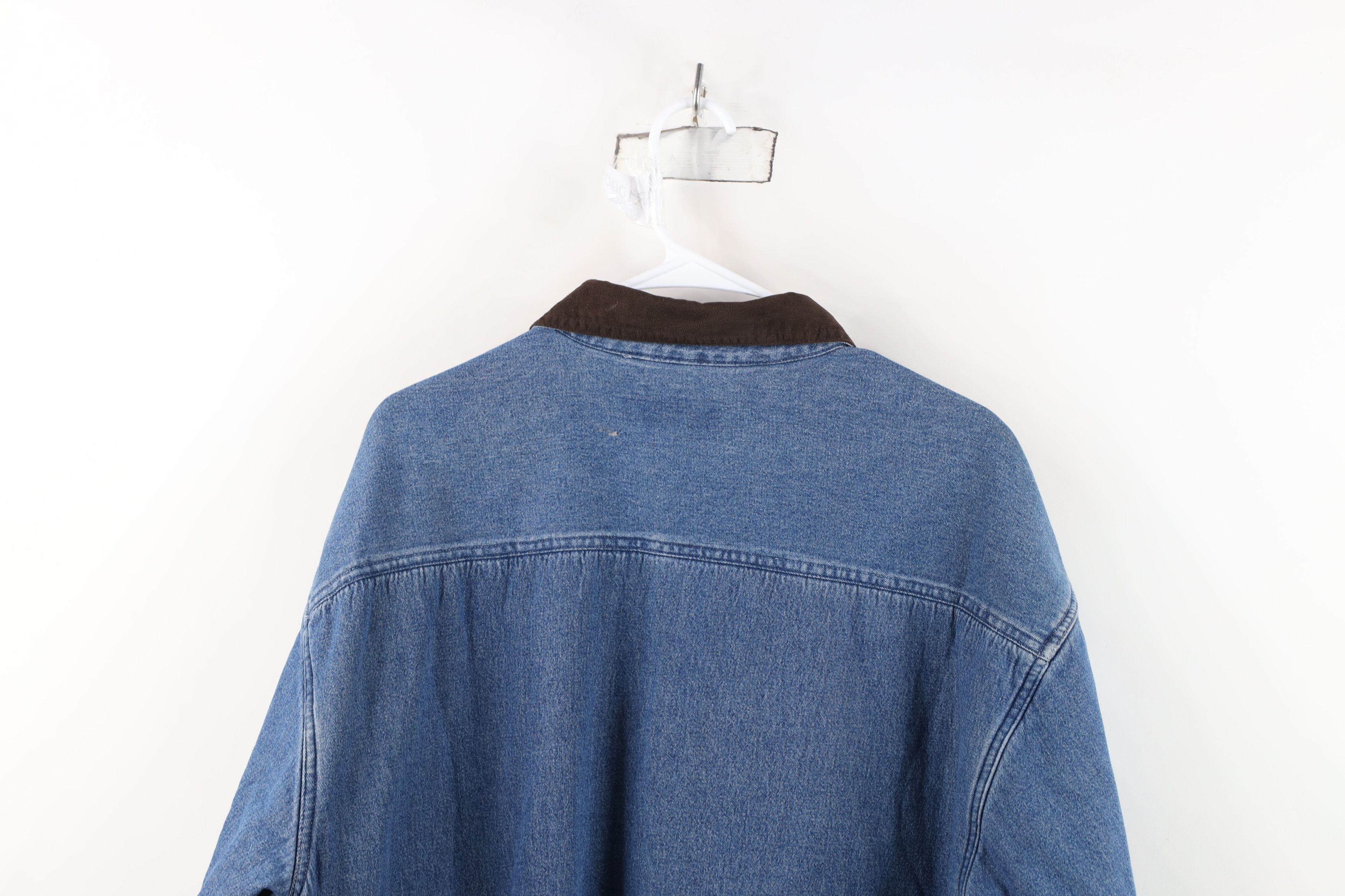 Vintage Vintage Streetwear Lined Denim Button Shirt Jacket Jac Shirt Size US XL / EU 56 / 4 - 13 Thumbnail