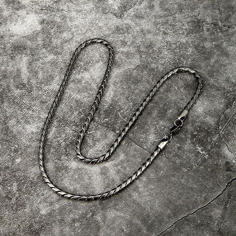 Sterling Silver 70 cm Snake Link Chain Necklace Size ONE SIZE - 2 Thumbnail