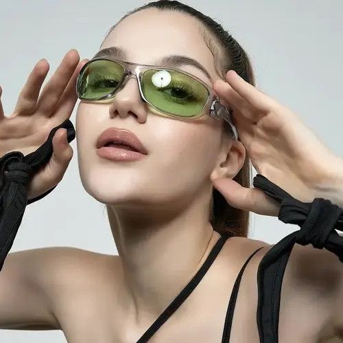 Electric Visual Fujita x Iriki Green vintage futuristic sunglasses y2k Size ONE SIZE - 2 Thumbnail