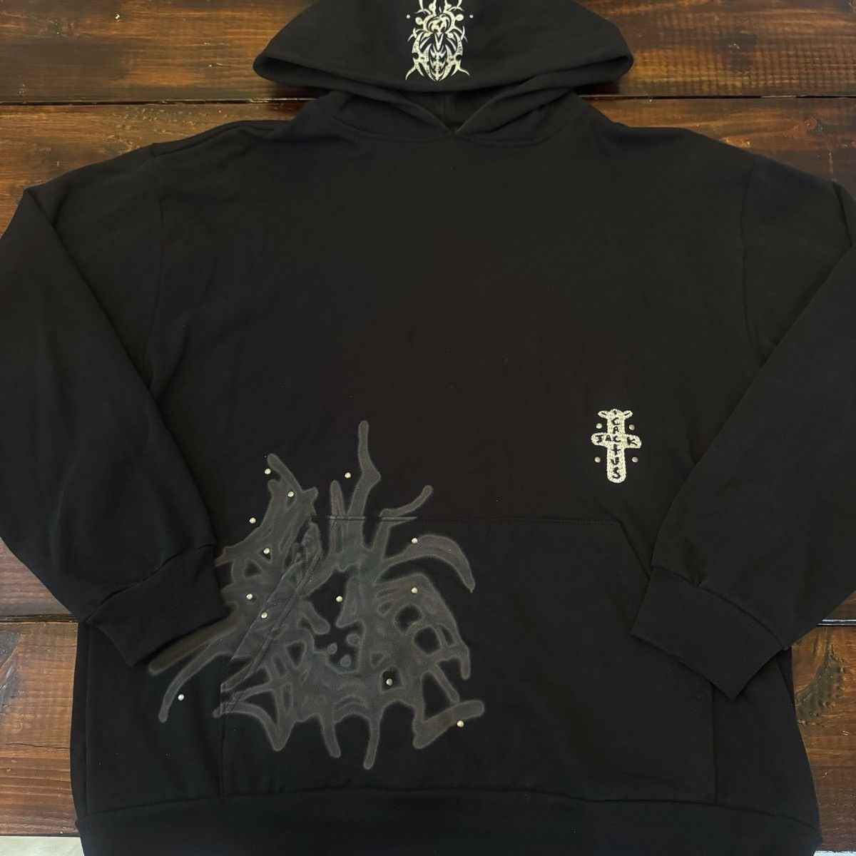 Travis Scott Travis Scott Cactus Jack Studded Hoodie Size US XL / EU 56 / 4 - 2 Thumbnail