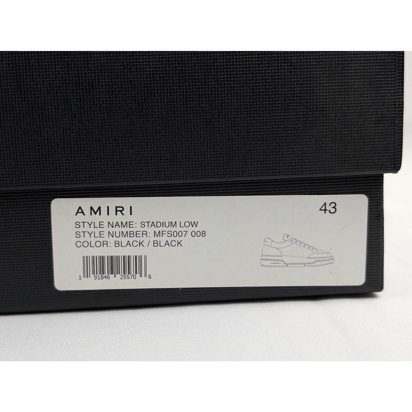 Amiri o1rshd1 Stadium Low Sneakers in Black Size US 10 / EU 43 - 12 Thumbnail