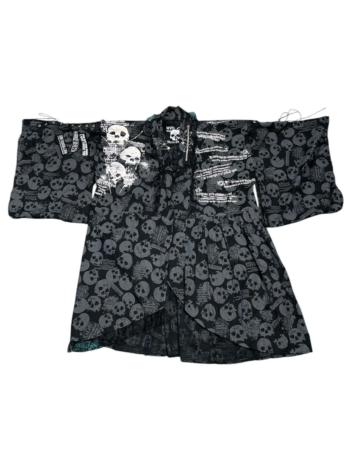 Seditionaries Mad Punks Skull Print Yukata Kimono Size US L / EU 52-54 / 3 - 2 Thumbnail